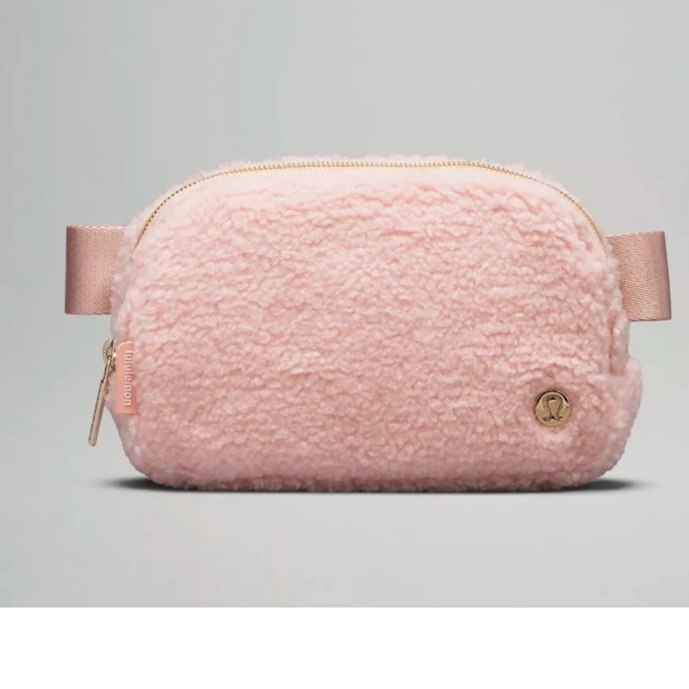 Lululemon Pink Fleece Sherpa Belt Bag